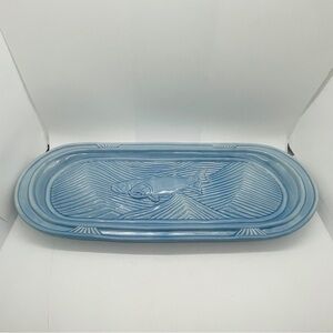 Studio Art Pottery Blue Salmon Fish Serving Platter Belle Terre 15.5" Numbered